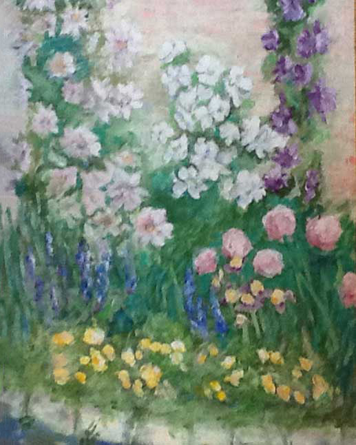 Flower with cobblestones