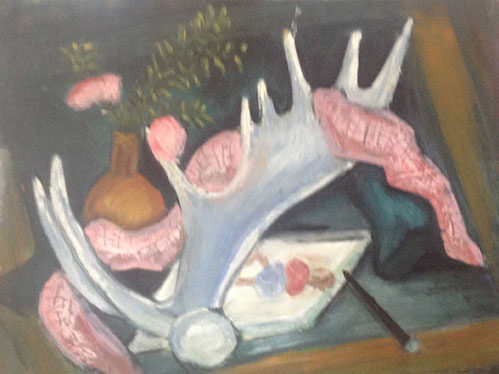 Still life with antler